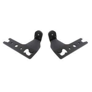 Jeep Wrangler Light Mounts - Center Hood - Go Rhino - 10in Double Row - Textured Black - `18-`20